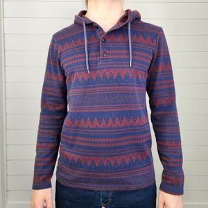 Sweatshirt Hoodie | Men's | Medium | On The Byas | Thin, Button-Up, Pattern